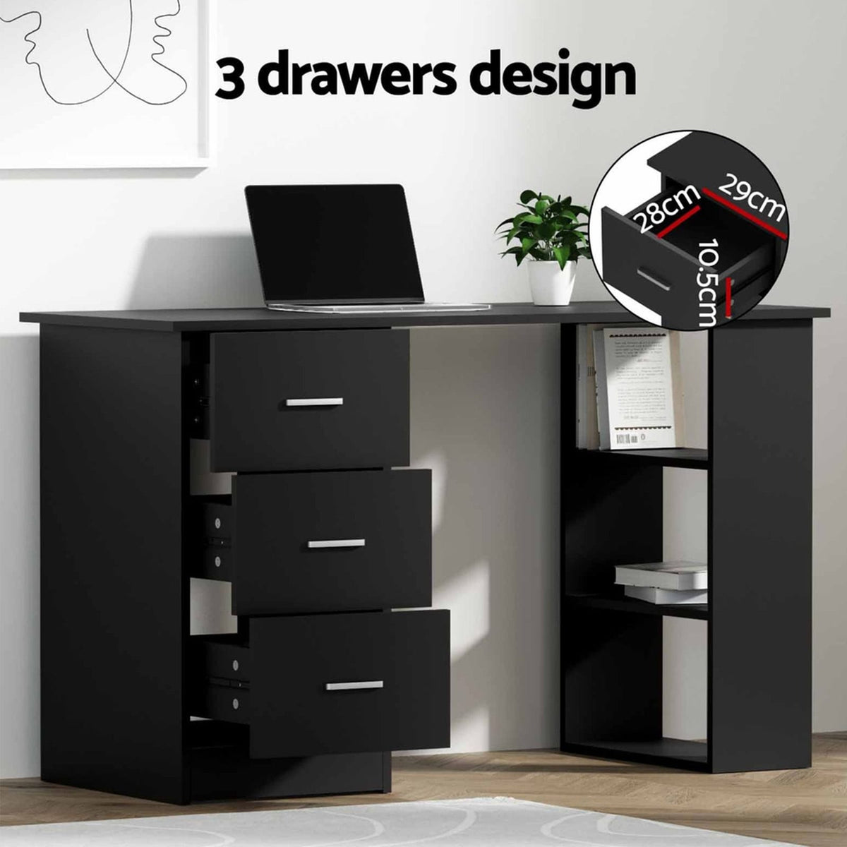 Computer Desk Set 120cm 120x49x75.5cm