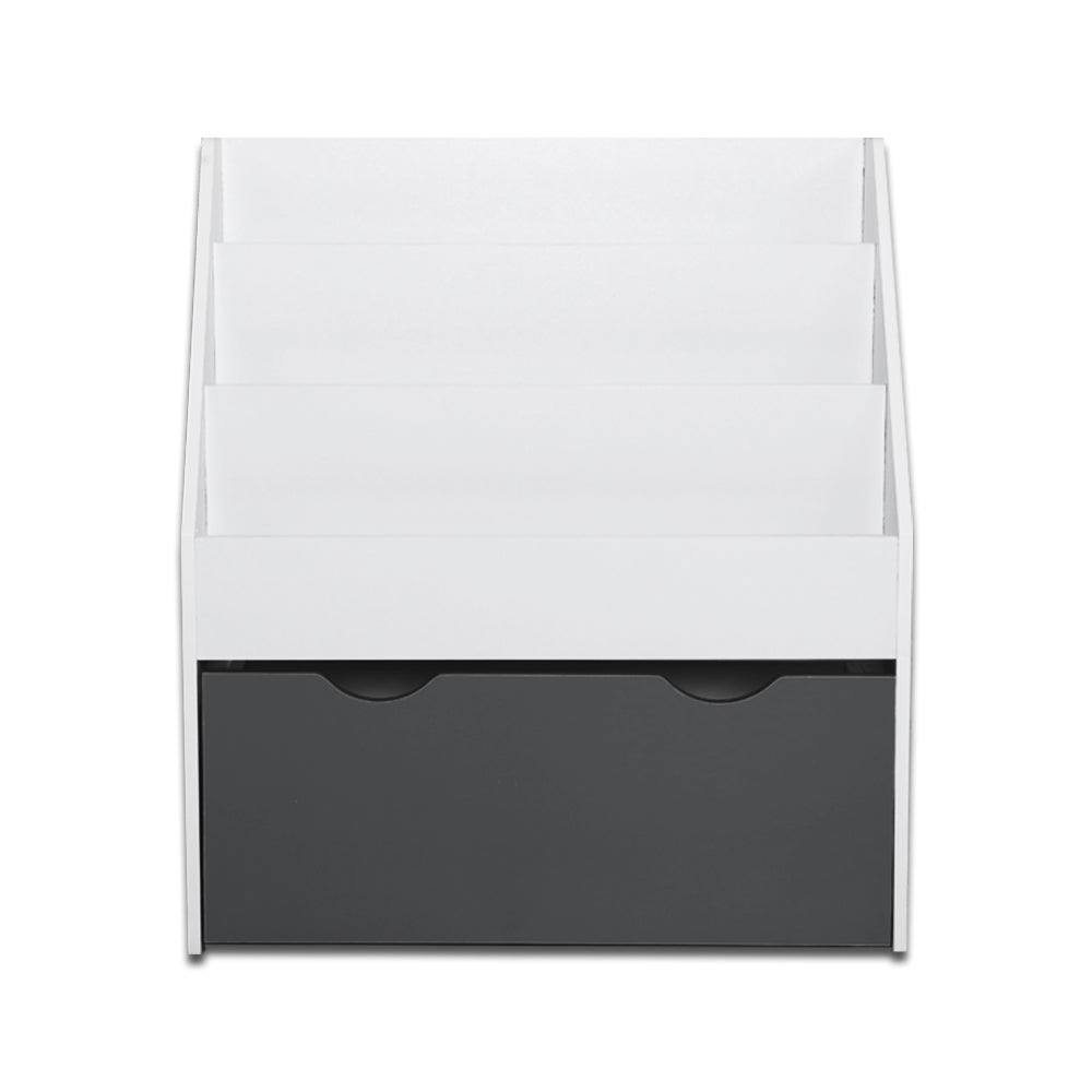 3 Tiers Kids Bookshelf Magazine Rack Children Bookcase Organiser Storage