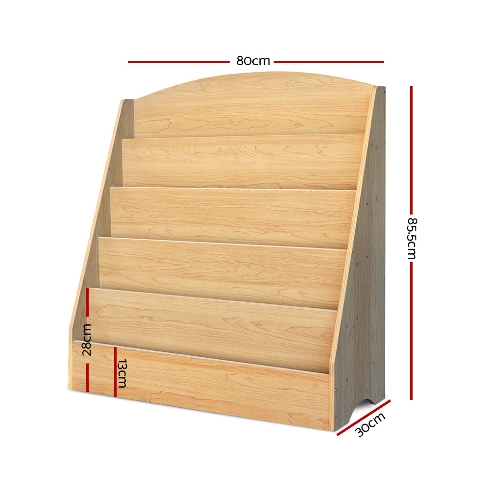 5 Tiers Kids Bookshelf Magazine Shelf Organiser Bookcase Display Rack
