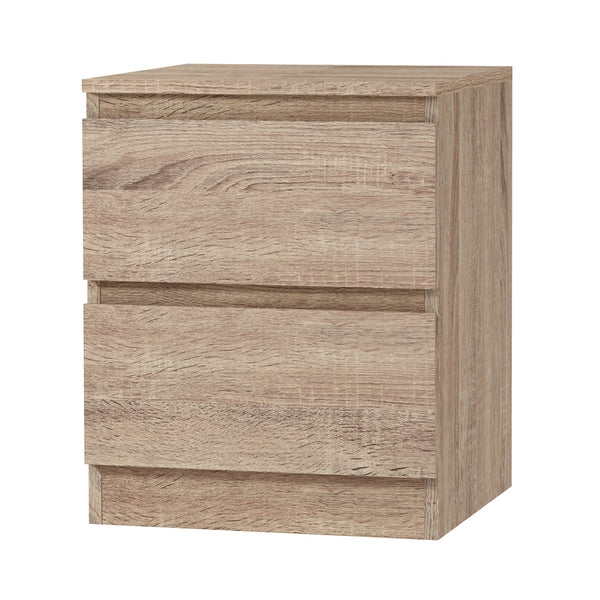  Bedside Table 2 Drawers - Pepe Oak