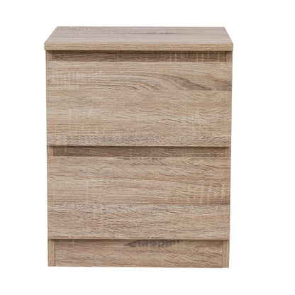 Bedside Table 2 Drawers - Pepe Oak