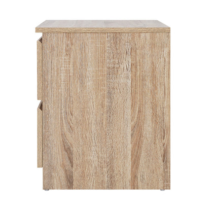 Bedside Table 2 Drawers - Pepe Oak