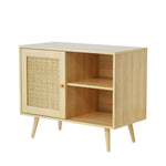 Buffet Sideboard Rattan Cabinet Storage Shelves Hallway Table Kitchen