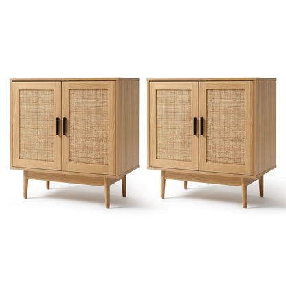 Rattan Buffet Sideboard Cabinet Set of 2 | HomeAndLiving - 2