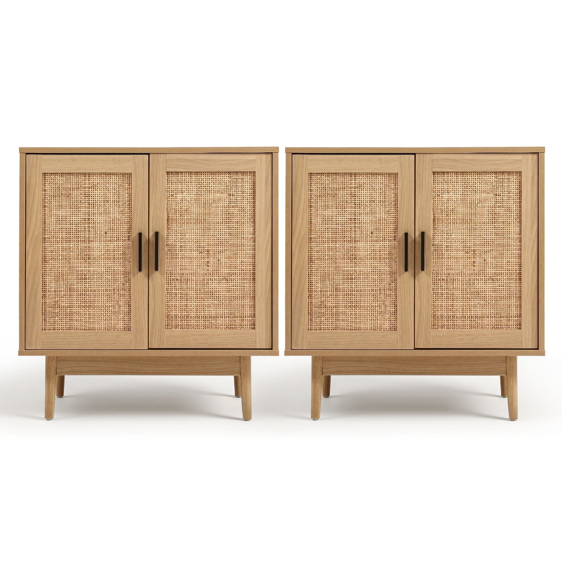 Rattan Buffet Sideboard Cabinet Set of 2 | HomeAndLiving - 5