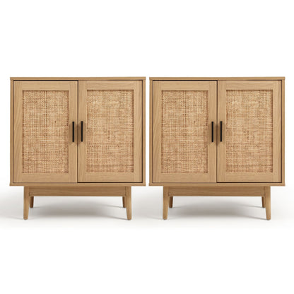 Rattan Buffet Sideboard Cabinet Set of 2 | HomeAndLiving - 5