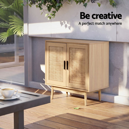 Rattan Buffet Sideboard Cabinet Set of 2 | HomeAndLiving - 9