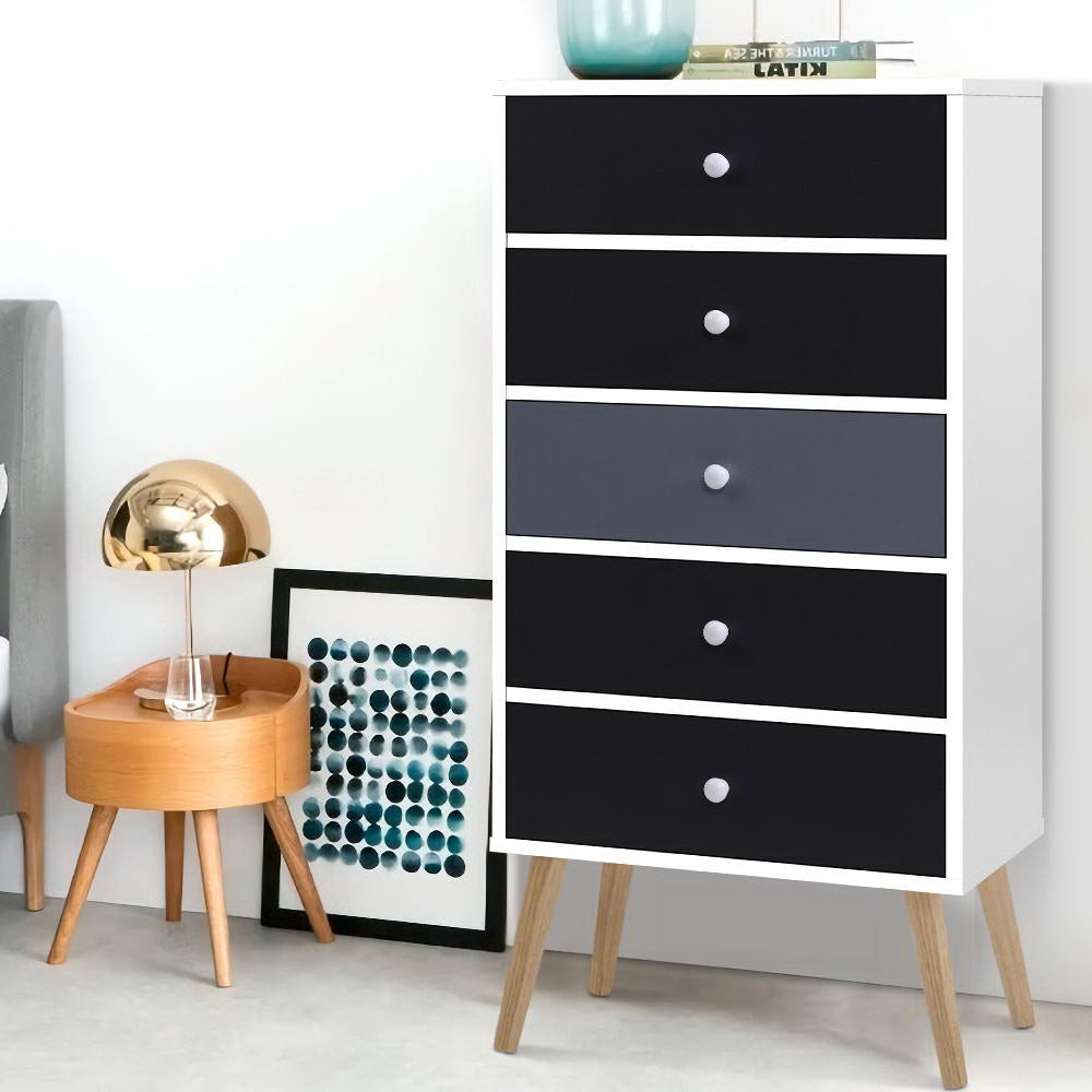 5 Chest Of Drawers - Bonds White