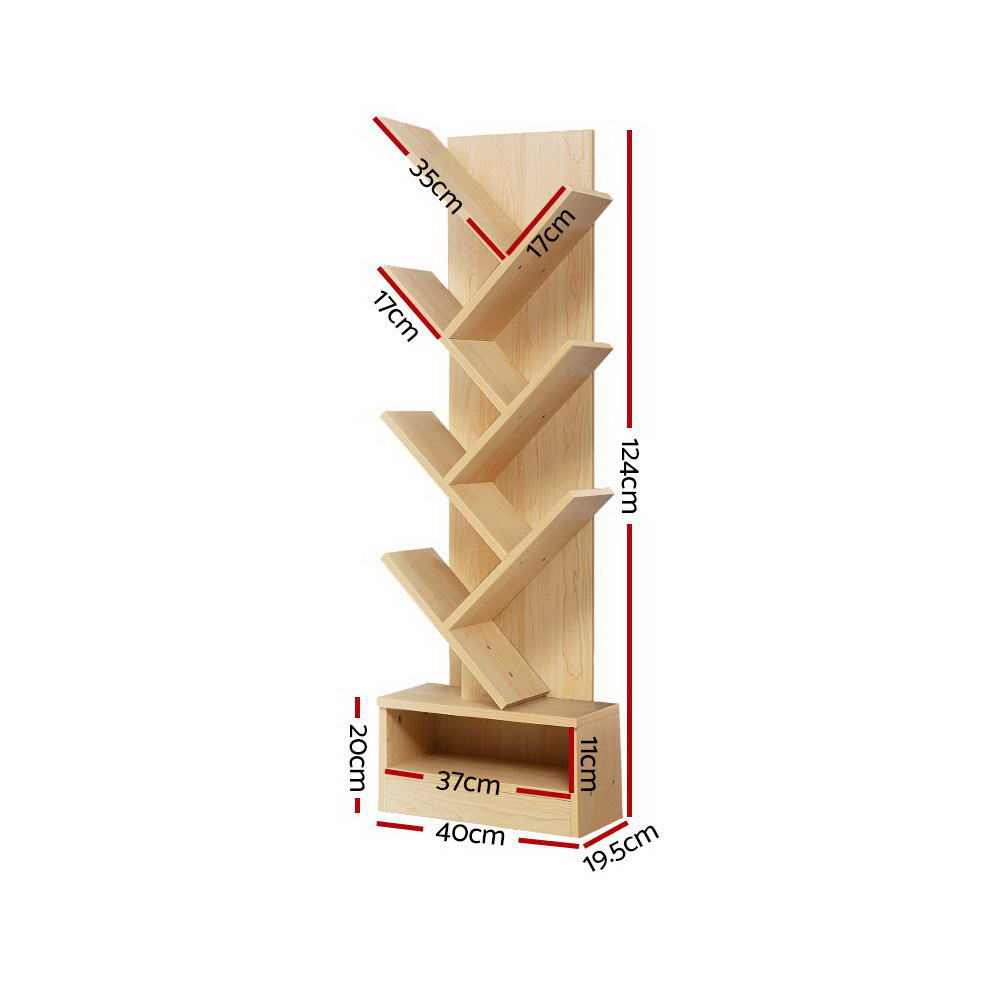 Tree Bookshelf 7 Tiers - Echo Oak