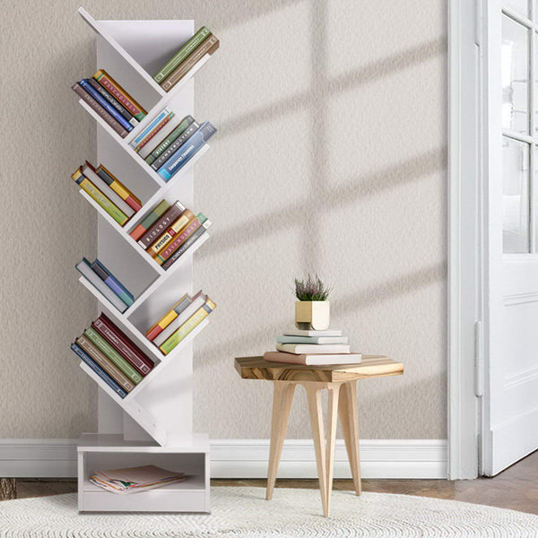  Tree Bookshelf 9 Tiers - Echo White