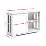 Buffet Sideboard Sliding Doors - Sera White