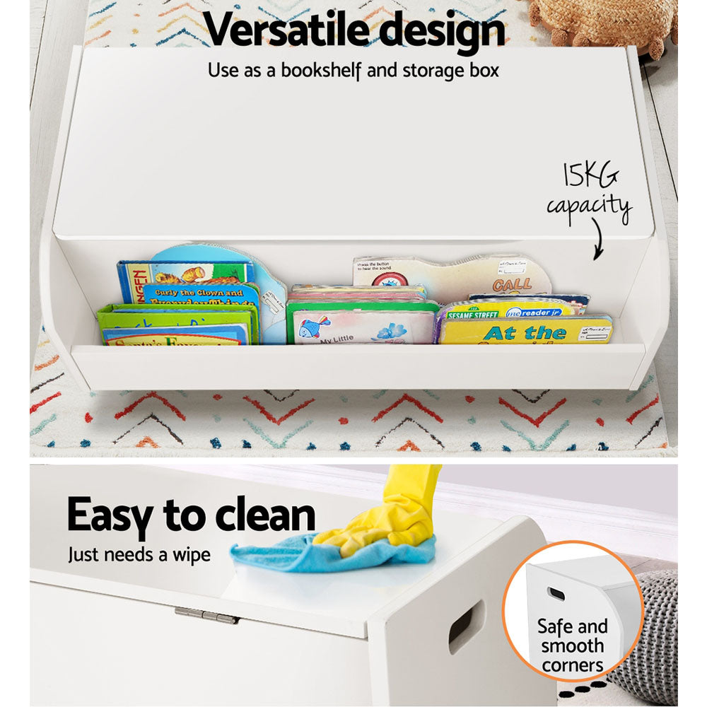 Kids Toy Box Bookshelf Storage Children Room Bookcase Organiser Display