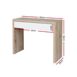 Console Table Storage Drawer Jory White Pine