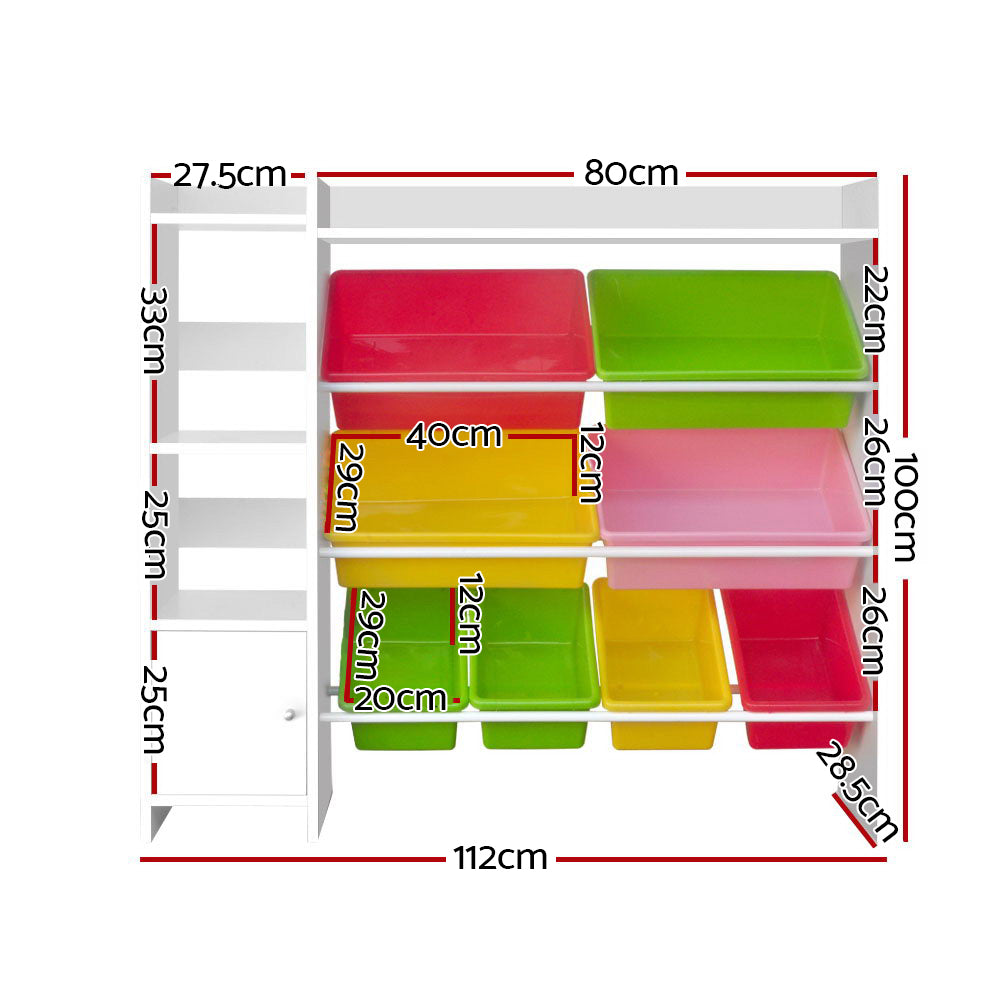8 Bin Toy Storage Shelf