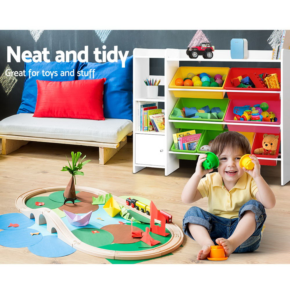 8 Bin Toy Storage Shelf
