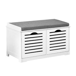 Shoe Rack Cabinet Bench White Caye