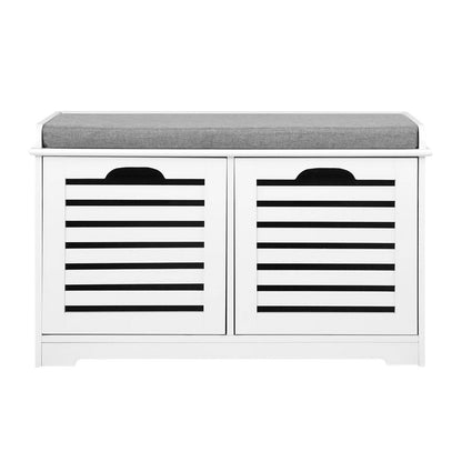 Shoe Rack Cabinet Bench White Caye