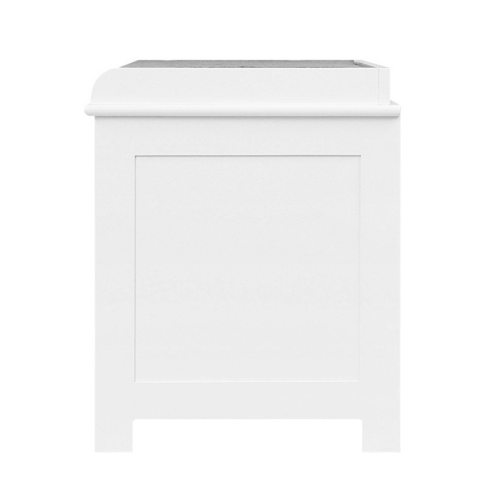 Shoe Rack Cabinet Bench White Caye