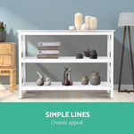 Wooden Storage Console Table - White