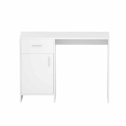Computer Desk Drawer Cabinet White 100Cm