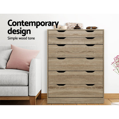 6 Chest Of Drawers - Myla Oak