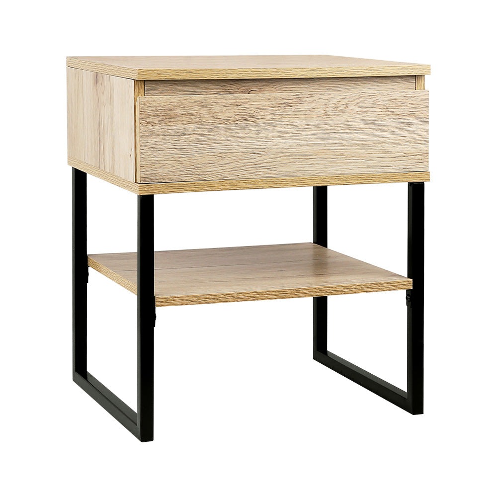 Bedside Table 1 Drawers With Shelf - Casey