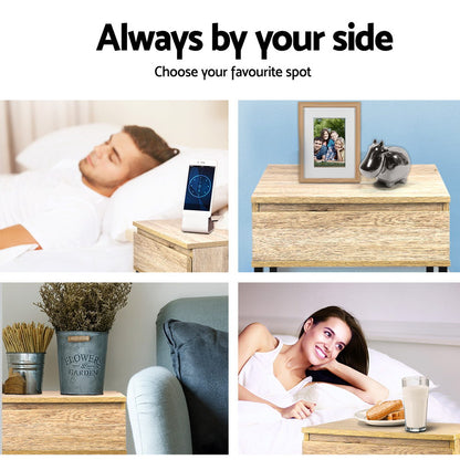 Bedside Table 1 Drawers With Shelf - Casey