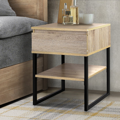 Bedside Table 1 Drawers With Shelf - Casey