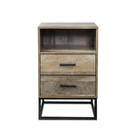 Bedside Table 2 Drawers With Shelf - Badan