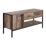 Tv Stand Entertainment Unit Storage Cabinet Industrial Rustic Wooden