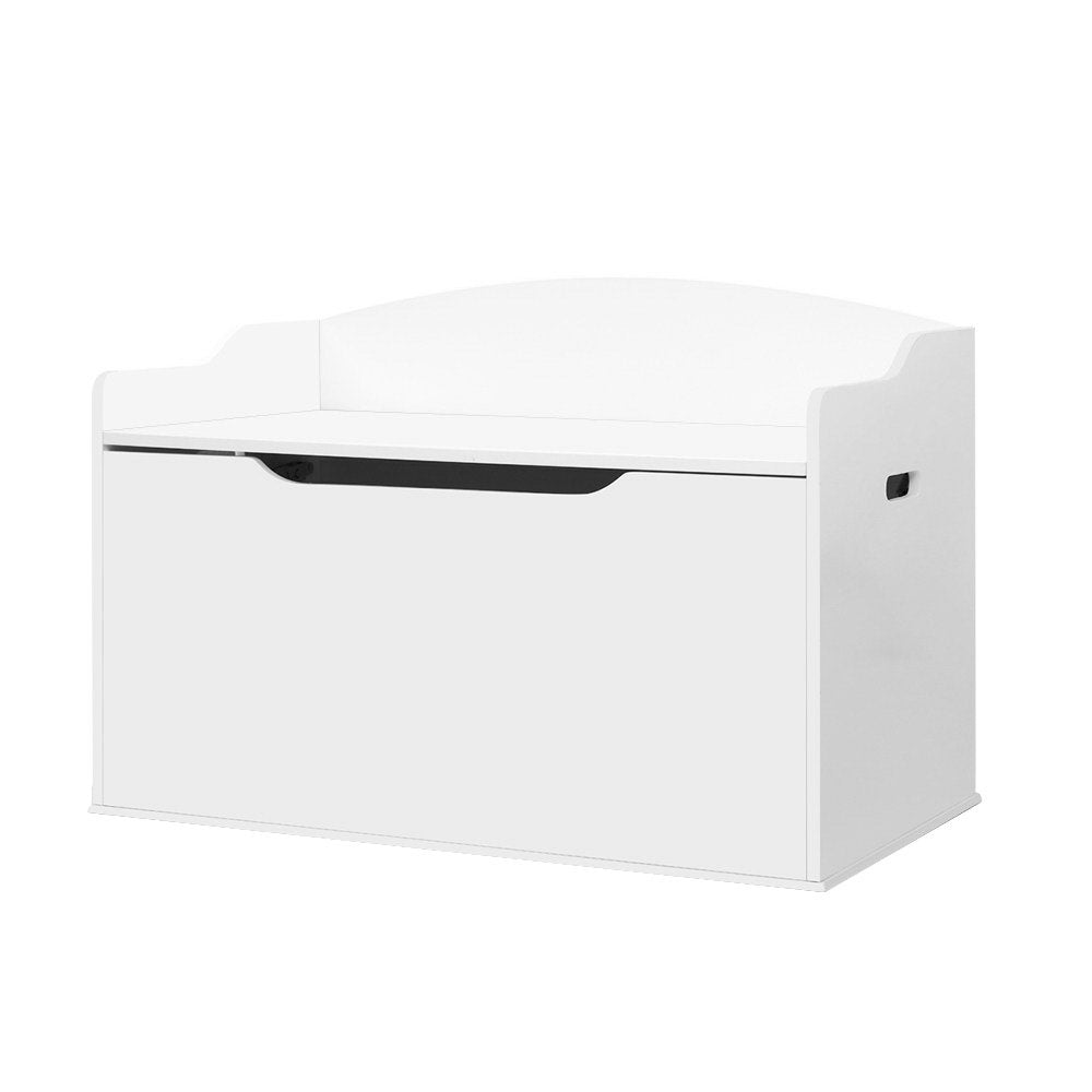 Kids Toy Box Storage Cabinet Chest Blanket Children Clothes Organiser White