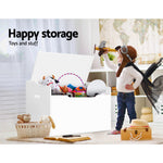 Kids Toy Box Storage Cabinet Chest Blanket Children Clothes Organiser White