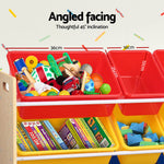 Kids Toy Box 12 Bins Bookshelf Organiser Children Storage Rack