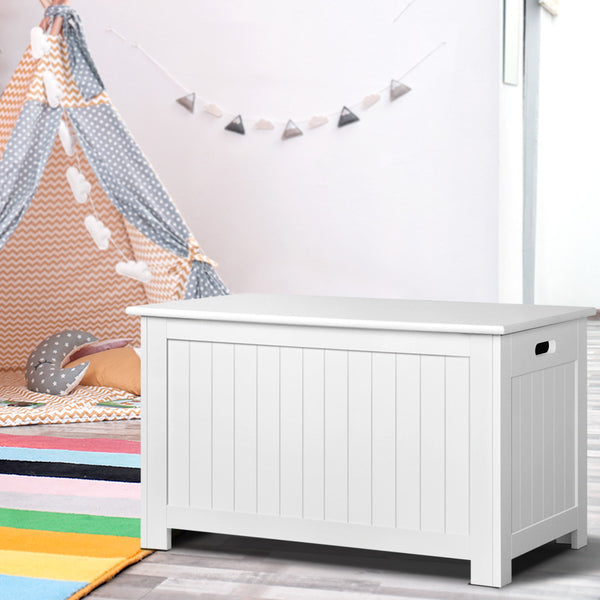  Kids Toy Box Chest Storage Blanket Children Clothes Room Organiser White