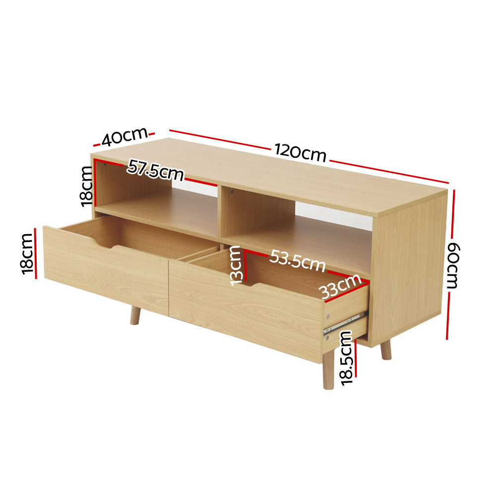 Tv Cabinet Entertainment Unit 120Cm Pine Ford