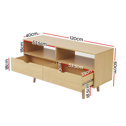 Tv Cabinet Entertainment Unit 120Cm Pine Ford