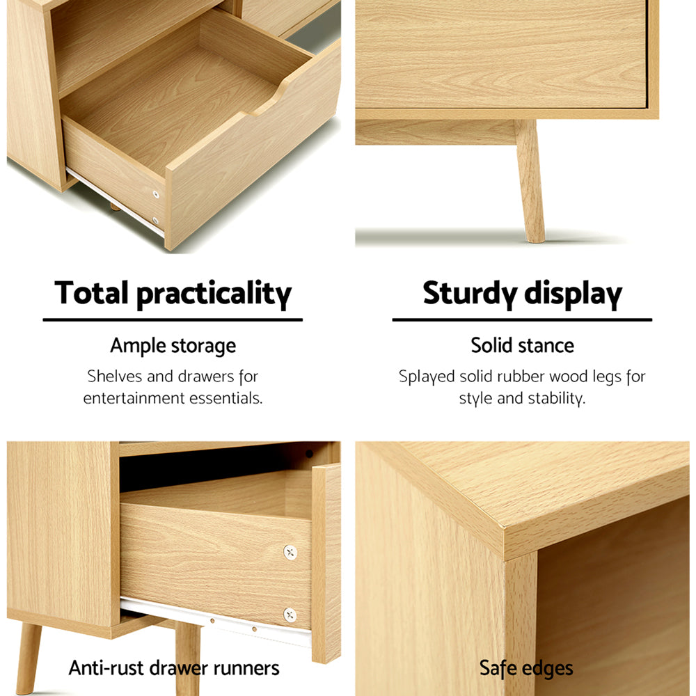 Tv Cabinet Entertainment Unit 120Cm Pine Ford