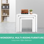 Nesting Coffee Table Set Of 3 Glossy White