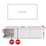 TV Unit Entertainment Unit Storage Cabinet 160cm White