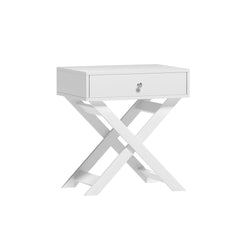 Bedside Table Drawers Side Table Storage Cabinet Nightstand White