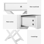 Bedside Table Drawers Side Table Storage Cabinet Nightstand White