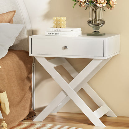 Bedside Table Drawers Side Table Storage Cabinet Nightstand White