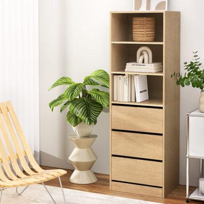 Tallboy Chest Of Drawers Pine 50.5x40.5x160cm