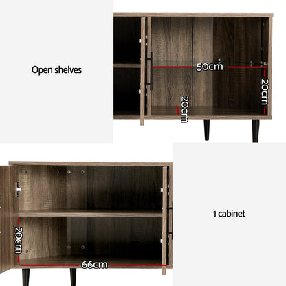 Corner Entertainment Unit Stand Tv Cabinet Open Storage Shelf 120Cm