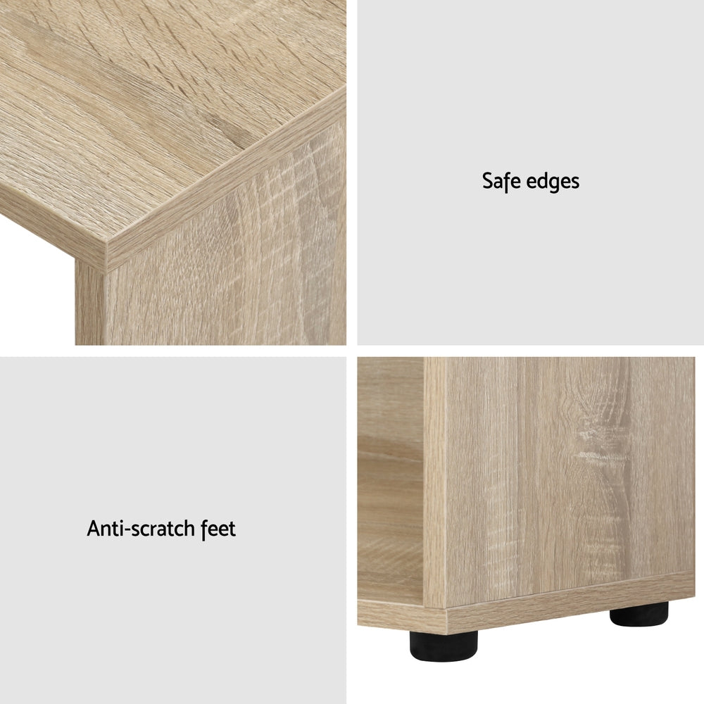 Computer Desk Bookshelf Oak 130Cm