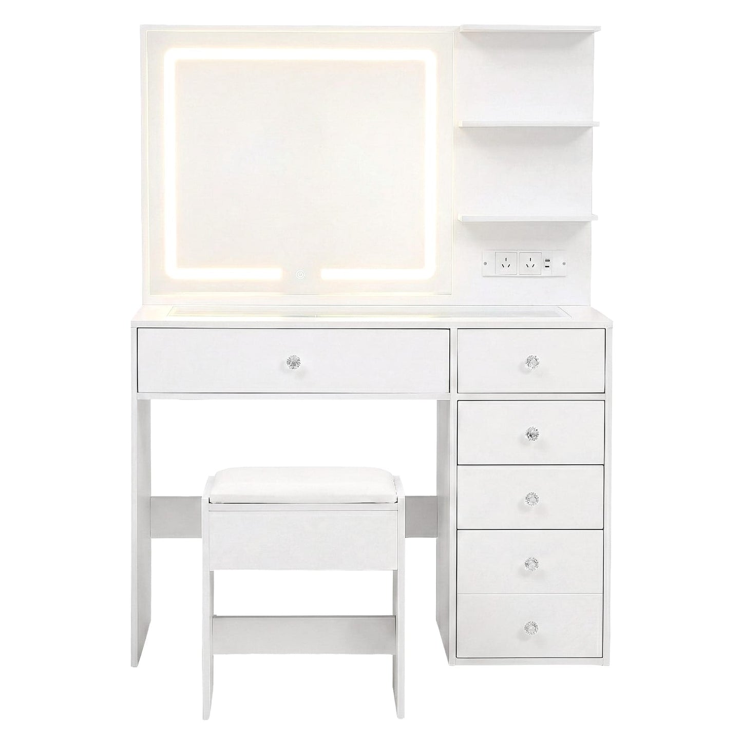 Dressing Table With LED Vanity 104x43x140cm