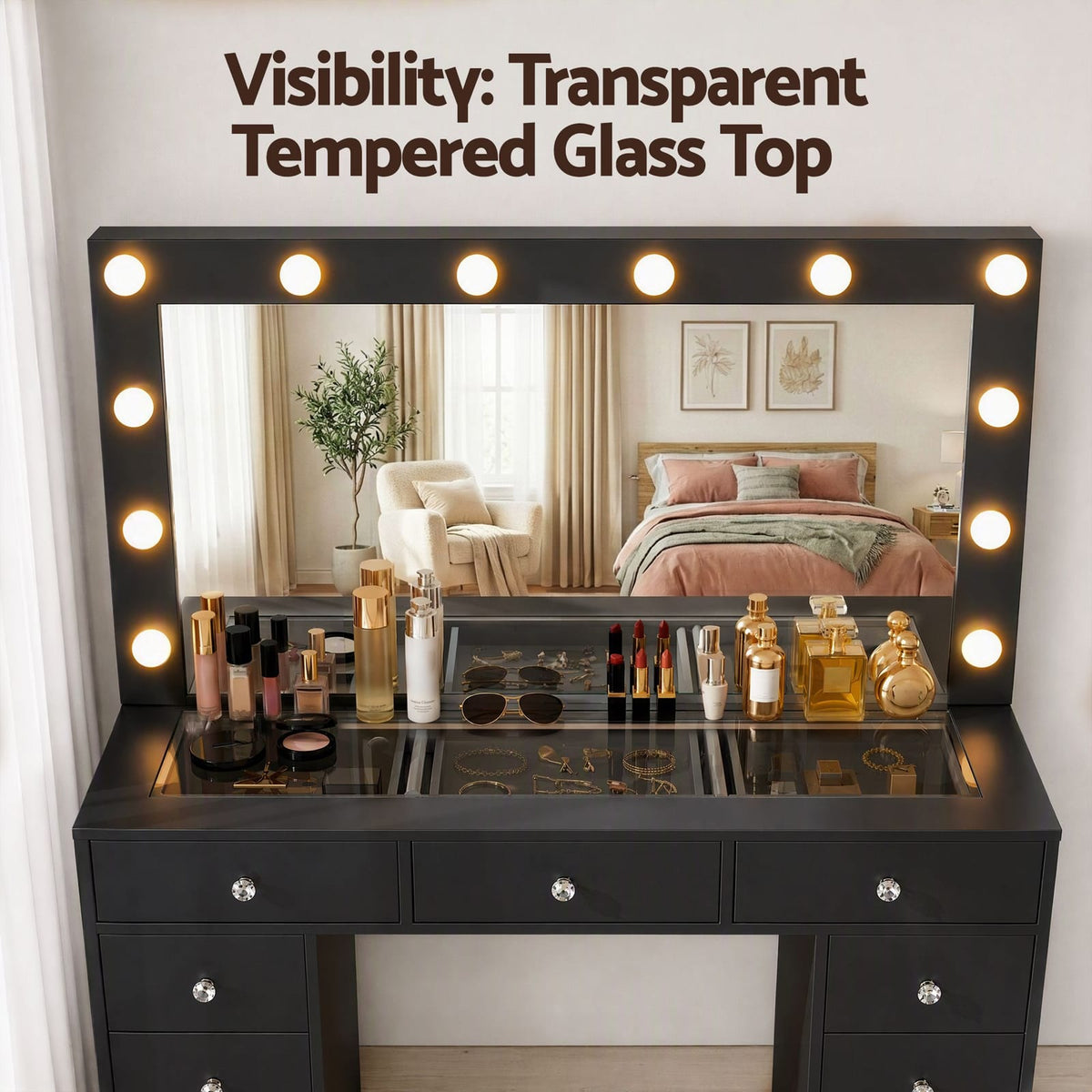 Dressing Table Charging Station 120x35x142cm