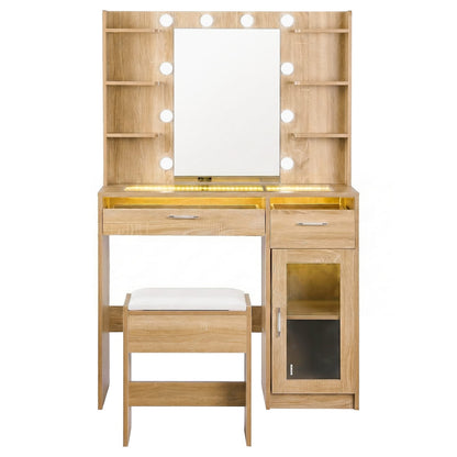 Dressing Table Vanity Desk Set 90x40x142cm