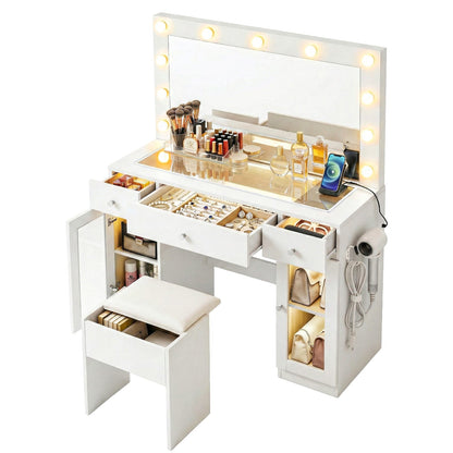 Dressing Table Vanity Desk Set 105x40x135cm