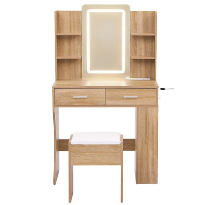 Dressing Table With Led Mirror 80x40x135cm